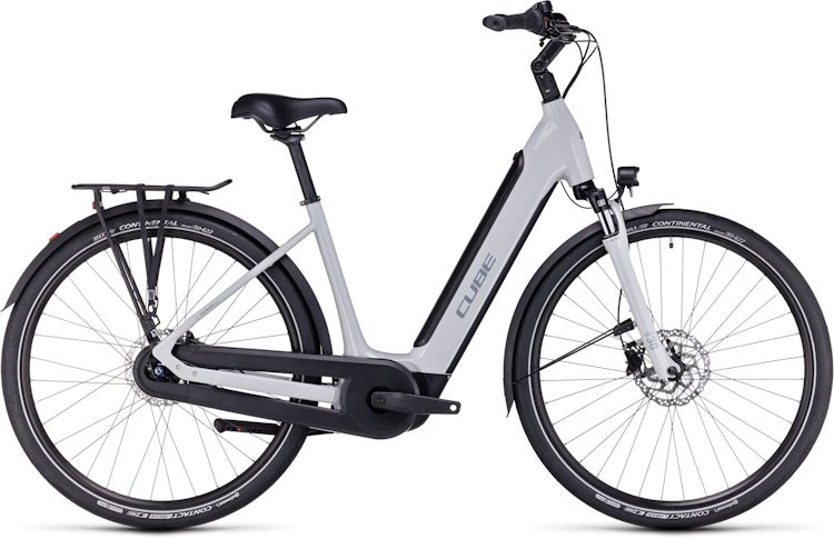 Cube Supreme Hybrid One 500 - Vélo électrique de ville cadre bas - Batterie 500Wh - Gris