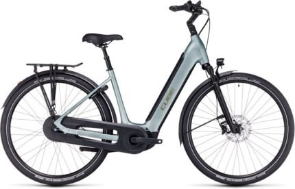Vélo de ville électrique Cube Supreme Hybrid EX 625 Wh - Cadre bas - Vert Olive