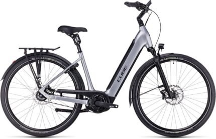 Vélo de Ville Électrique Cube Supreme Hybrid SLX 625 wh - Cadre Easy Entry - Polarsilver'n'Black