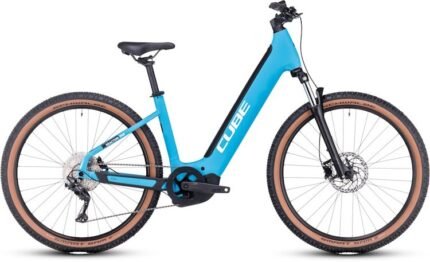 Vtt électrique Cube reaction hybrid one 500 skyblue´n´white easy entry